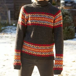 Pachamama Charcoal Shetland Sweater Size S