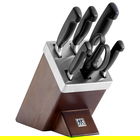 Zwilling J A Henckels Four Star 7 Piece Self Sharpening Ash Brown Knife Block Set