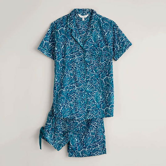 Seasalt Nesting Bird Pyjamas Flowing Seaweed Chalk Atlantic Size 14