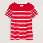 Seasalt Sailor T-Shirt Falmouth Shore Crimson Chalk Size 12