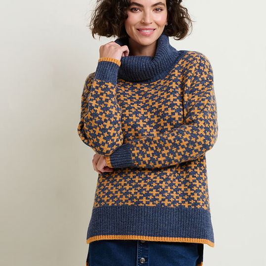 Brakeburn Crosses Knitted Jumper Size 16