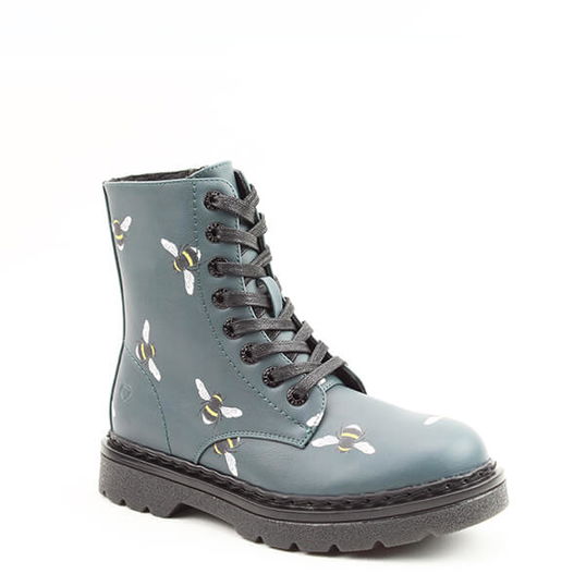 Heavenly Feet Dark Ocean Justina2 Bee Print Boots Size 7
