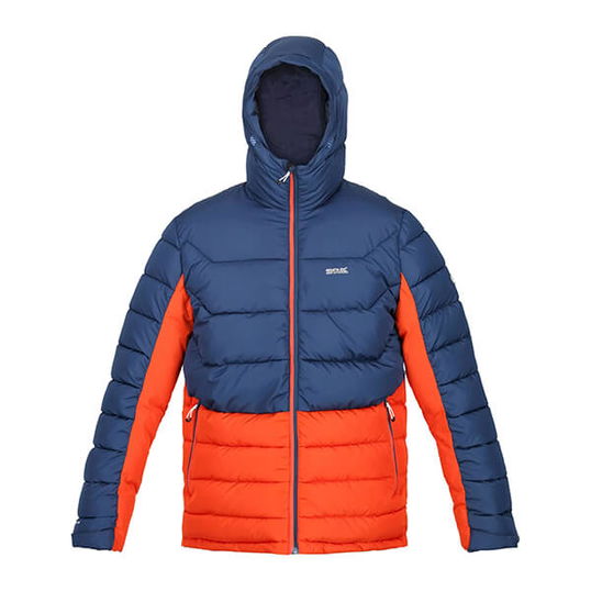 Regatta Mens Nevado VI Puffer Jacket Admiral Blue Rusty Orange Size L
