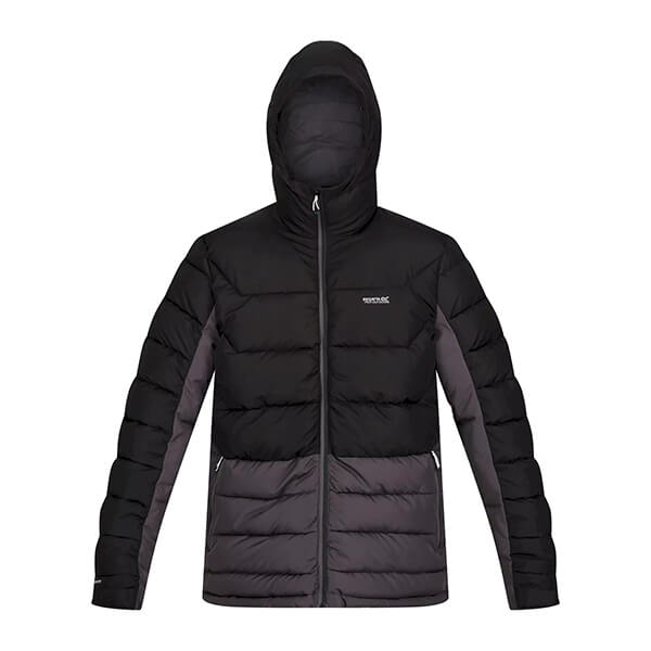 Regatta Mens Nevado VI Puffer Jacket Black Dark Grey Size L