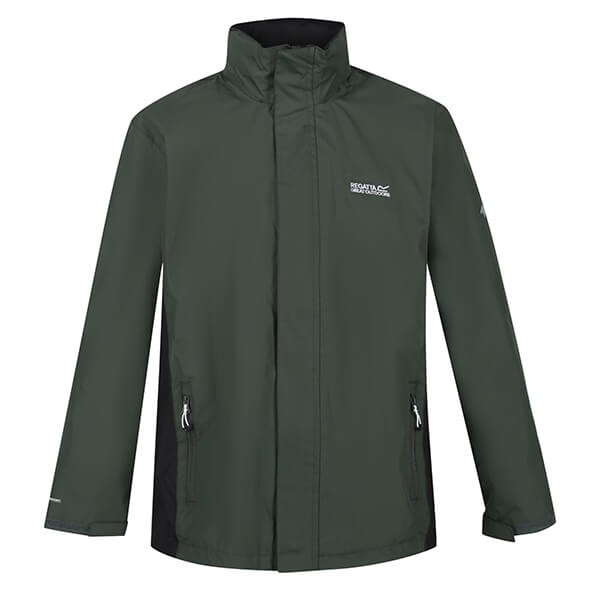 Regatta Mens Matt Waterproof Jacket Deep Forest Black Size M