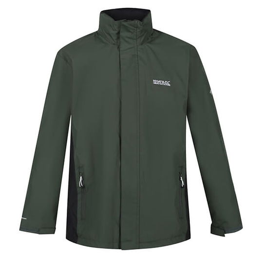 Regatta Mens Matt Waterproof Jacket Deep Forest Black Size XL