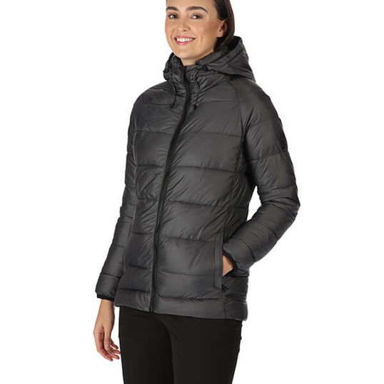 Regatta Womens Toploft II Hooded Puffer Jacket Black Size 10
