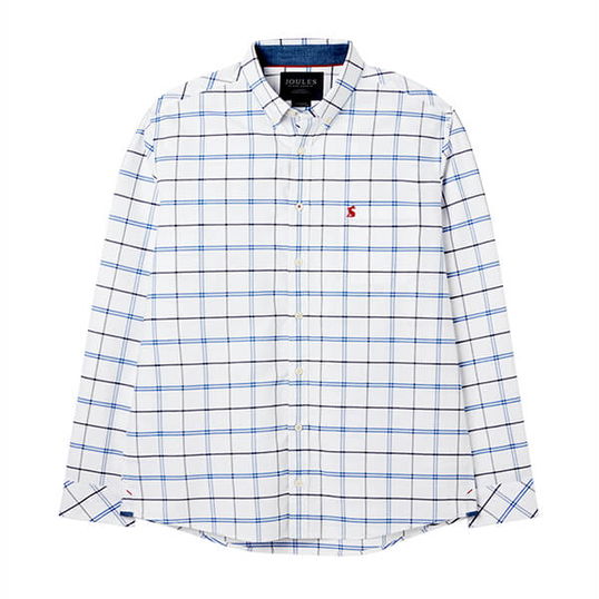 Joules Mens Navy Check Welford Long Sleeve Check Shirt Size L
