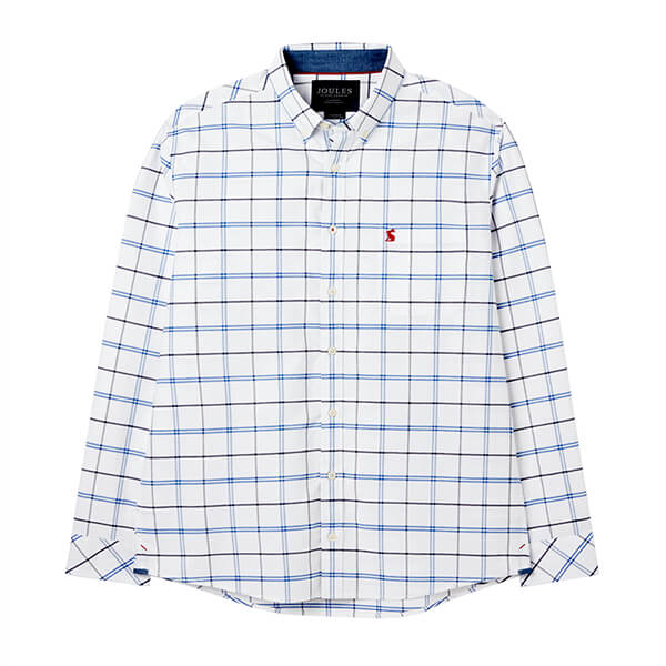 Joules Mens Navy Check Welford Long Sleeve Check Shirt Size M