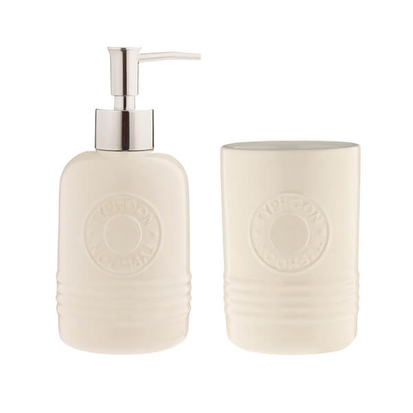 Typhoon Living Cream Soap Dispenser And Tumbler Set