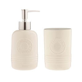 Typhoon Living Cream Soap Dispenser And Tumbler Set