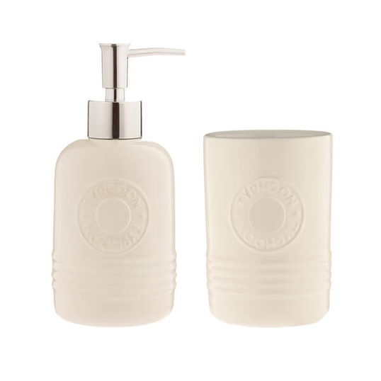 Typhoon Living Cream Soap Dispenser And Tumbler Set