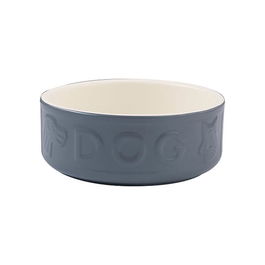 Mason Cash Grey Lettered Dog Bowl 15cm