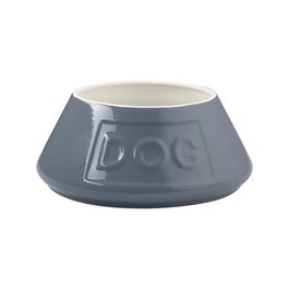 Mason Cash Grey Non Tip Lettered Dog Bowl 21cm