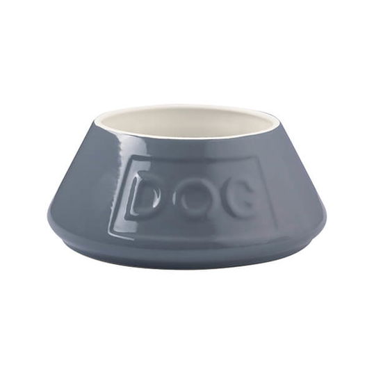 Mason Cash Grey Non Tip Lettered Dog Bowl 21cm