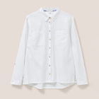 White Stuff Sophie Organic Cotton Shirt Pale Ivory Size 10