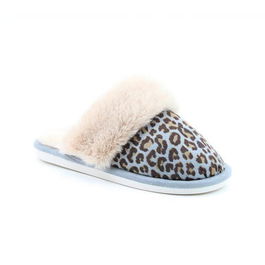 Heavenly Feet Grey Picnic Premium Memory Foam Slippers Size L