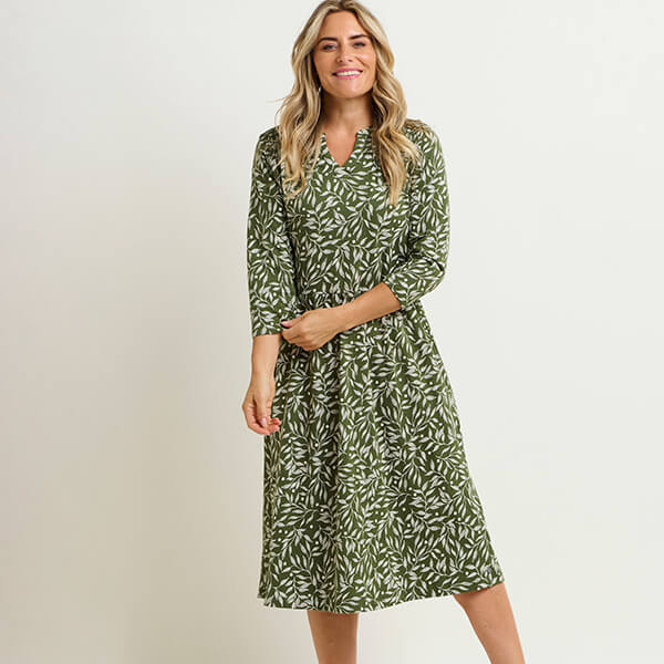 Brakeburn Orchard Leaf Midi Dress Size 12