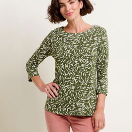 Brakeburn Orchard Leaf Three Quarter T-Shirt Size 16