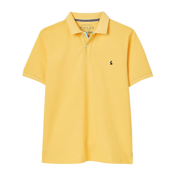 Joules Mens Pale Yellow Woody Polo Shirt Size L