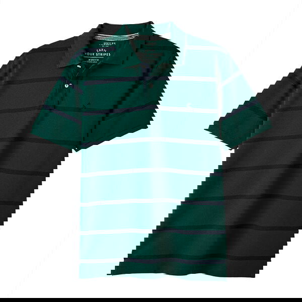 Joules Mens Green Stripe Filbert Polo Shirt Size M