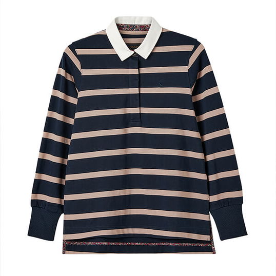 Joules Pink Stripe Sammie Stripe Rugby Shirt Size 12