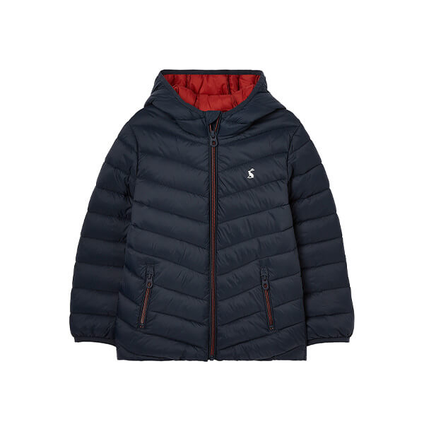 Joules Kids Dark Navy Cairn Showerproof Padded Coat Size 7y