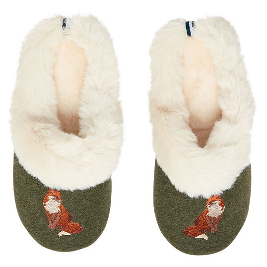 Joules Heritage Green Slippet Luxe Slippers Size M