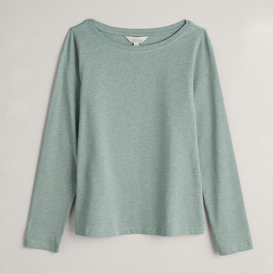 Seasalt Easel Long Sleeve Top Celadon Size 8
