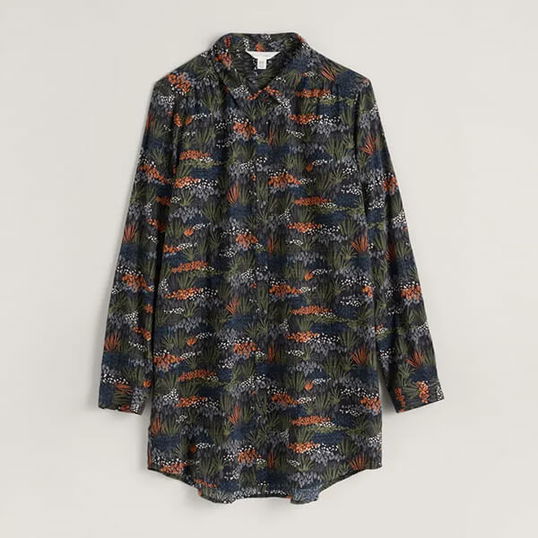 Seasalt Wren Flutter Shirt Moor Meadow Onyx Size 10