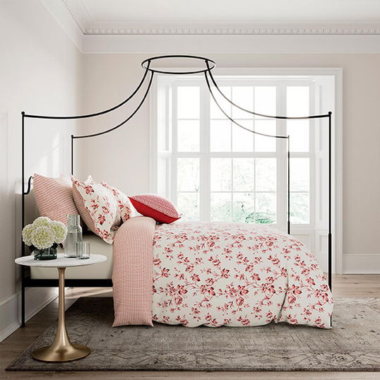 V&A Garden Rose Duvet Cover Set King Size Pink