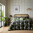 Scion Going Lohko Duvet Cover Set King Size Juniper & Liquorice
