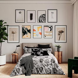 Ted Baker Mono Floral Duvet Cover Set Super King Size Mono