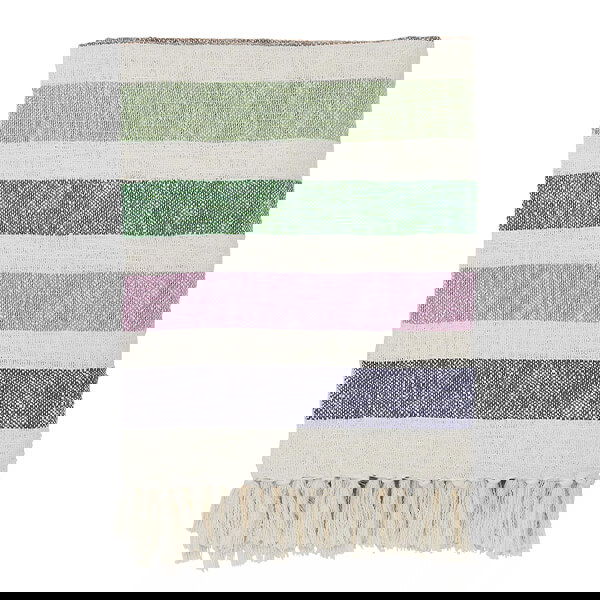 Joules Beekeepers Cottage Stripe Throw 150X200cm Multi