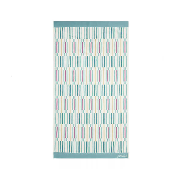 Joules Collector Geo Hand Towel Aqua