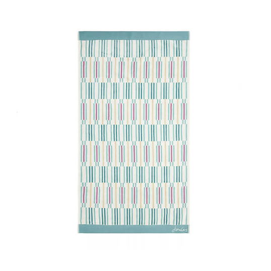 Joules Collector Geo Hand Towel Aqua