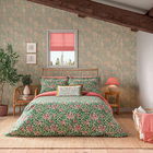 Morris & Co Honeysuckle Duvet Cover Set King Size Evergreen & Coral
