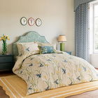 Sanderson for National Trust Kingfisher & Iris Duvet Cover Set Double Azure & Linen