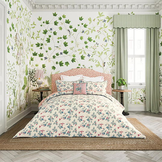 Sanderson Rubus Duvet Cover Set Single Raspberry