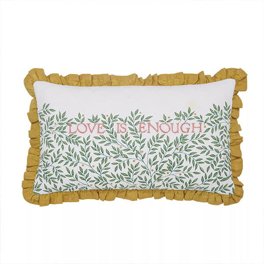 Morris & Co Love Is Enough Cushion 50X30cm Evergreen & Coral