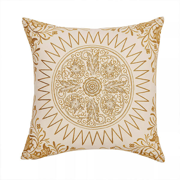Morris & Co for V&A Morris Room Willow Cushion 45x45cm Gold