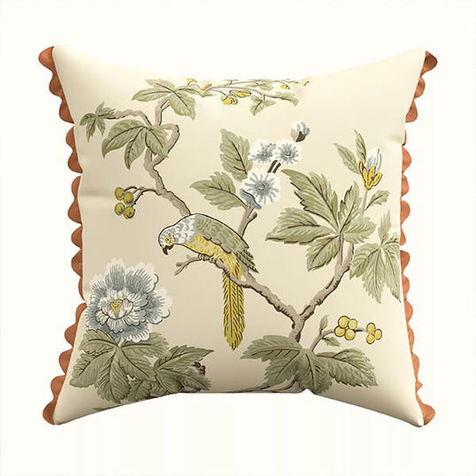 Sanderson for National Trust Lophura Cushion 45X45cm English Grey