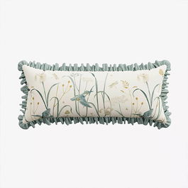 Sanderson for National Trust Tilia Lime Cushion 70X30cm Gold