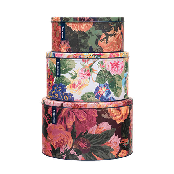 Sanderson Very Rose & Peony Set of 3 Round Cake Tins