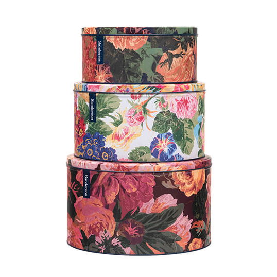 Sanderson Very Rose & Peony Set of 3 Round Cake Tins