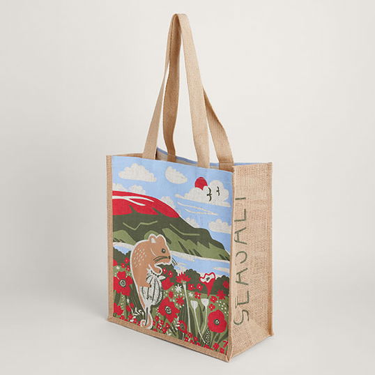 Seasalt Jute Shopper Polly Joke Poppies Heath