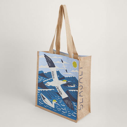 Seasalt Jute Shopper Ocean Gannets Sailboats