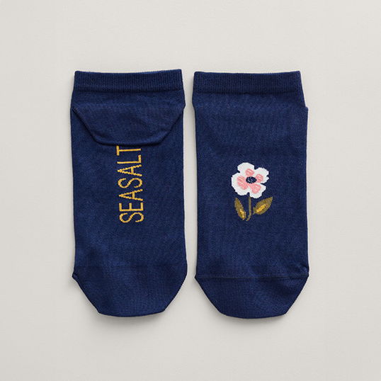 Seasalt Womens Arty Trainer Socks Hattie Floral Maritime