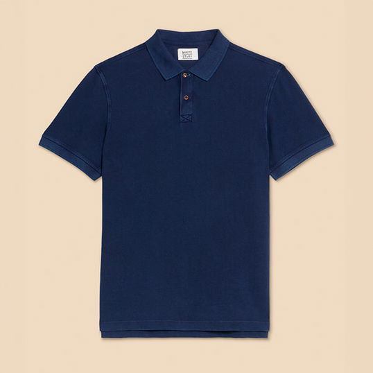 White Stuff Mens Utility Polo Deep Blue