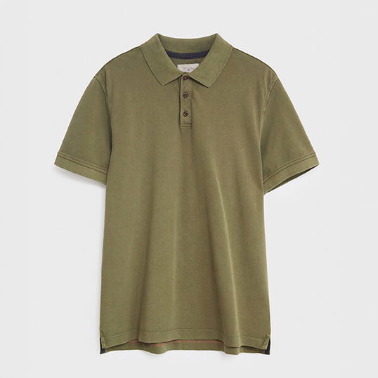 White Stuff Mens Utility Polo Khaki Green